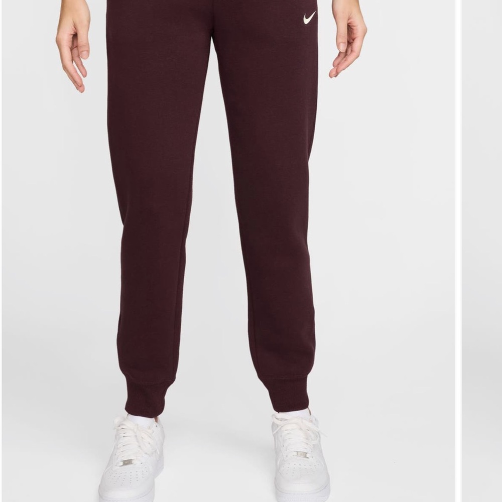 Nike phoenix fleece Burgundy Jogger Pants size S NWT